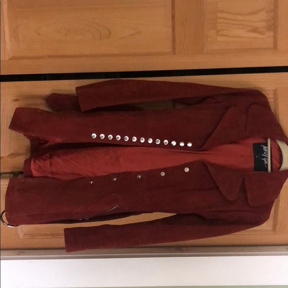 Nasty Gal Rust Sueded Belted Trench - Picture 5 of 5